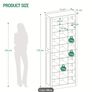 Shoe Storage Unit with 30 Compartments White Image 3