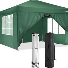 3 x 3 m Waterproof Popup Flat Gazebo with 4 Side Panels