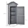 Wooden Shed Utility Timber Garden Storage Roof Tool Cabinet Lockable (FREE SHIPPING) Image 4