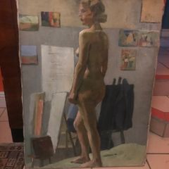 1960s Oil  painting on canvas