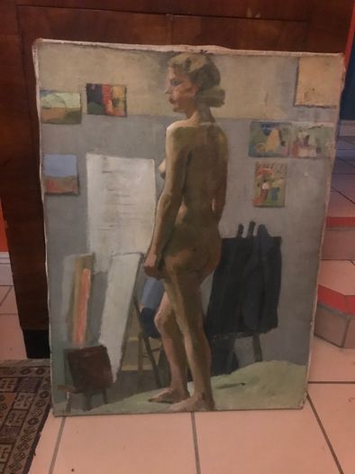 1960s Oil  painting on canvas