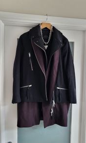 All Saints Holt Biker Coat Sz 10uk - Rrp 345 (new)