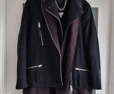 All Saints Holt Biker Coat Sz 10uk - Rrp 345 (new)