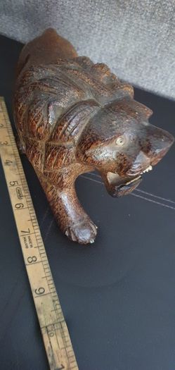 Lion wooden figures