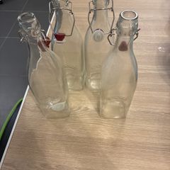 Set 4 Kilner glass bottles 1 litre