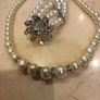 Pearl Necklace & Bracelet With Stone Pattern. . -   New. Image 2