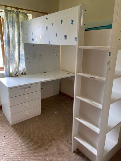 Ikea kids bed, desk and wardrobe