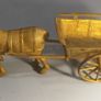 Horse with Cart Ornament Statue Figure Scuplture Image 8