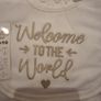 Welcome to the World, Little Princess 10 Piece Baby Gift Set (Gold Lettering, 100% Cotton) Image 6