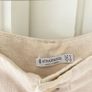 Stradivarius Wide-Leg Linen Blend Pleated Trousers Ecru Beige Image 4