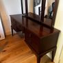Vintage Mahogany Vanity with 3-Way Mirror Image 6