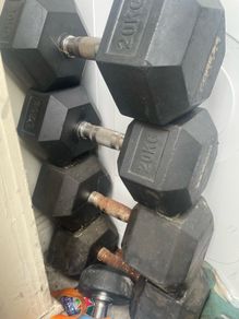 2 x 25kg Hex Dumbbells