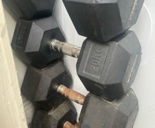 2 x 25kg Hex Dumbbells