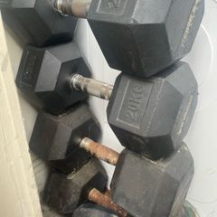 2 x 25kg Hex Dumbbells