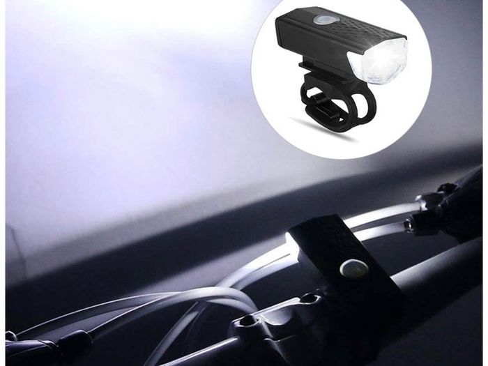 Bike Light Set, USB Rechargeable Super Bright LED Waterproof Headlight Front Lights and Back Rear Bike Lights, Adjustable Lighting Modes, Cycling Lights for Road & Mountain, bike parts