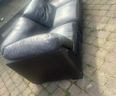 Dark Brown Leather Couch