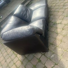 Dark Brown Leather Couch