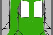 Photo Studio Background Support Continuous Light Kit SoftBox + Free Backdrop 7'x10'