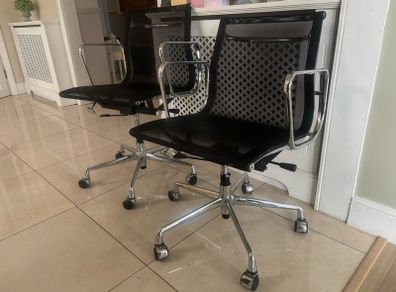 office chairs Mesh and stainless steel sold as pair