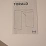 IKEA TORALD White Desk / Computer Table with Built-In Shelf Image 3