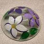 Beautiful Hand-Painted Floral Glass Bowl (20cm) Image 4