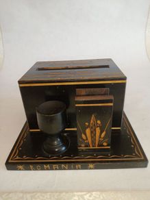 Vintage Hand Made Hardwood Cigarette Dispenser