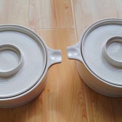 Two large deep vintage tureen serving dishes