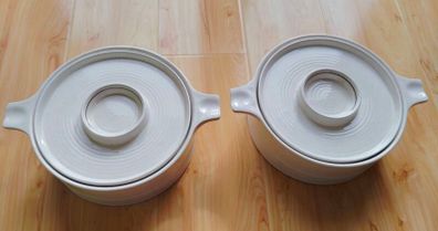 Two large deep vintage tureen serving dishes