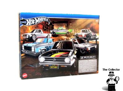Hotwheels 6 piece pickup truck zamac set Includes Volkswagen Caddy 83 Silverado Chevy Luv, Datsun sunny Nissan Hardbody and Austin Mini 2024 Brand New Sealed