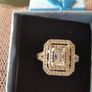 10KT White Gold Filled Halo Style Ring Image 2
