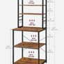 New 6 Shelves Kitchen Storage Rack (Rustic brown) FREE P&P Image 2