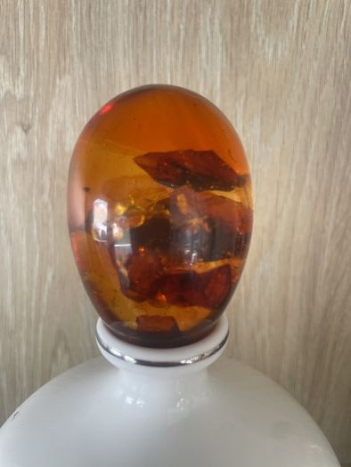Vintage Amber Resin Egg