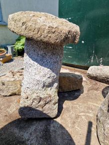 Granite Staddle mushroom stone 80cm tall
