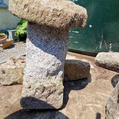 Granite Staddle mushroom stone 80cm tall