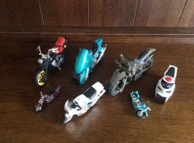 small bundle of Toy motorbikes
