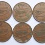 Vintage- Ireland, 1 Pingin Bronze Coins Image 6
