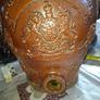 Rare 19th Century English Salt-Glazed Stoneware Brandy 2 Gallon Barrel, Postage Available or collection. Image 2
