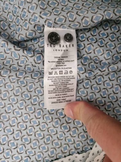 Ted Baker Short Sleeve Shirt Mens Medium Slim Fit