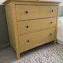 IKEA Hemnes - 3 drawer chest mustard Image 4