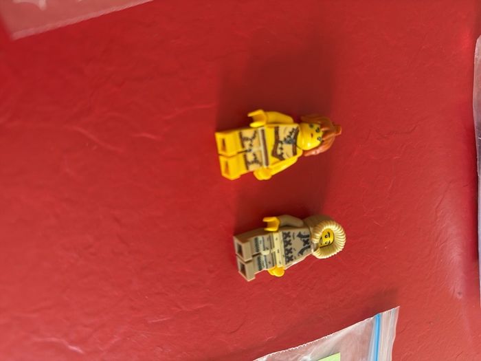 lego CMF series 5 x 2 ice fisherman cavewoman