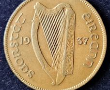 Ireland  1937 Penny Coin