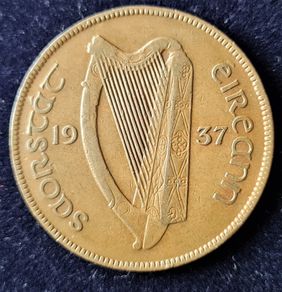 Ireland  1937 Penny Coin