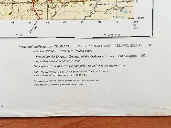 Vintage Ordnance Survey maps of Northern Ireland set of 9 maps