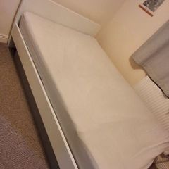 PRICE DROP - IKEA White Double Bed Frame with Slatted Base