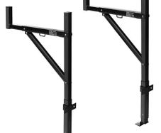 Truck Rack, 19-34inch Extendable Truck Ladder Rack, 38.6"-43.6" Adjustable Height, 250 lbs Capacity Steel Ladder Rack for Truck
