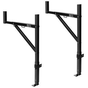 Truck Rack, 19-34inch Extendable Truck Ladder Rack, 38.6"-43.6" Adjustable Height, 250 lbs Capacity Steel Ladder Rack for Truck