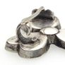 925 Vintage Sterling Silver Shamrock Brooch, Connemara Marble Irish Clover Pin Image 7