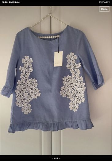top short sleeve  Lenny b short sleeve T1 button back top
