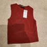 Ladies red sleeveless top size S Image 3