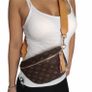 Brown patterned kidney bag Image 4